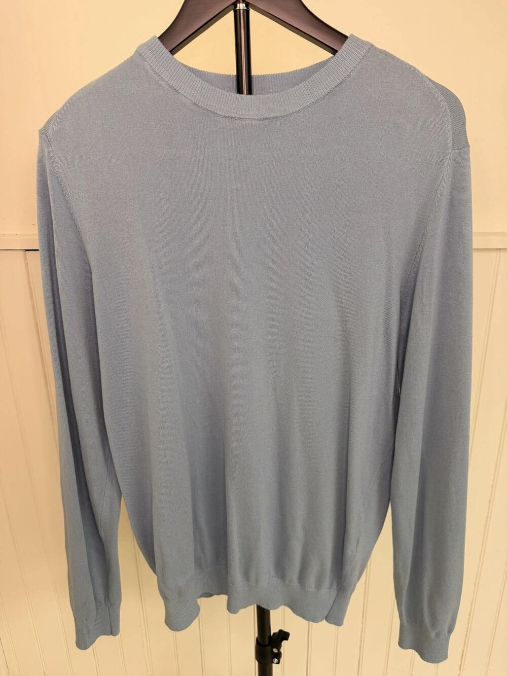 Zara Light Blue Lightweight Crewneck Knit Sweater Size M